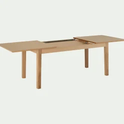 Table de repas extensible en bois - bois clair (8 à 12 places)