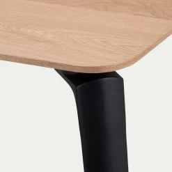 Table de repas extensible plaquée chêne - bois clair (8 à 12 places)