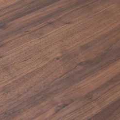 Table de repas fixe en noyer massif - bois foncé (6 places)