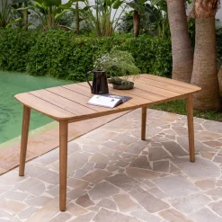 Table de repas jardin en acacia - bois clair (6 places)
