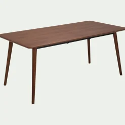 Table de repas rectangulaire extensible en bois - bois foncé (8 à 10 places)