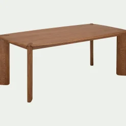 Table de repas rectangulaire en chêne massif - bois clair (8 places)