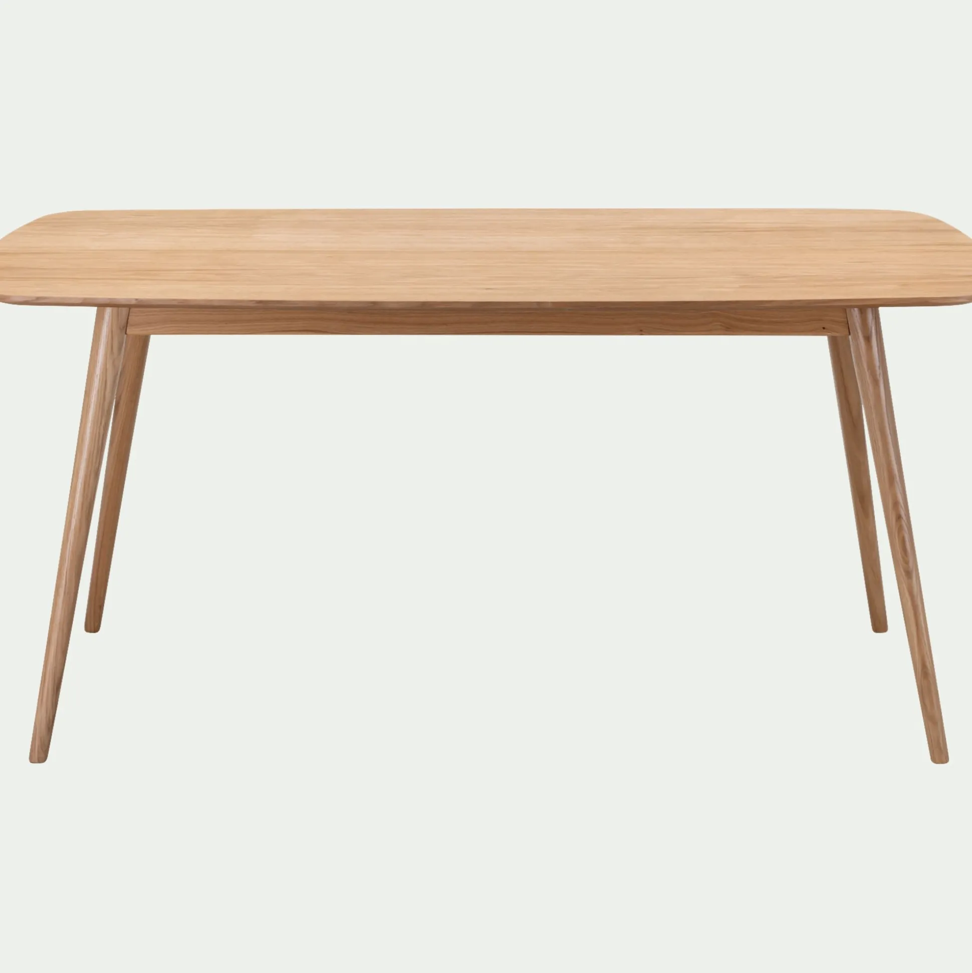 Table de repas rectangulaire en bois de chêne - bois clair (6 places)