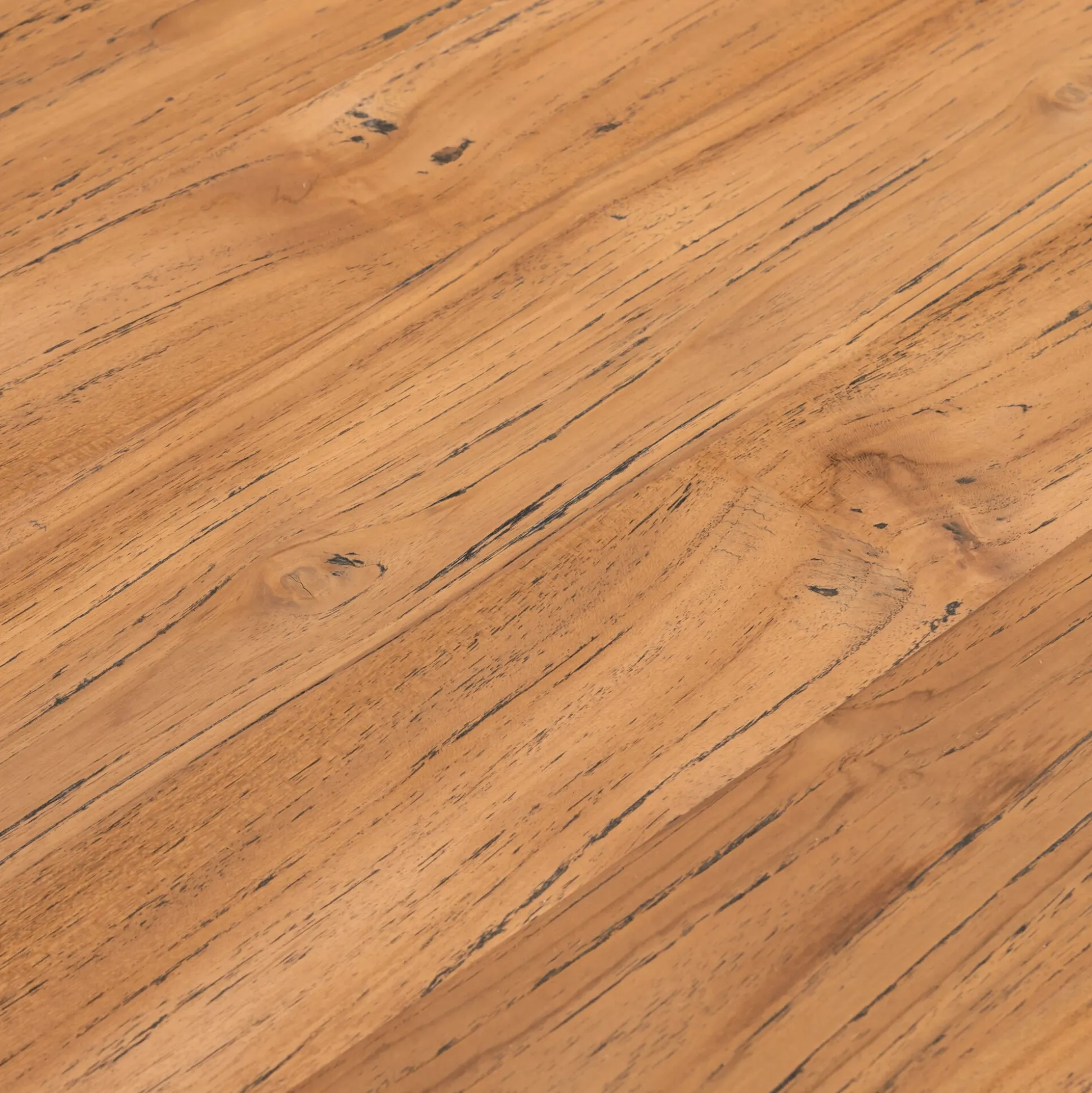 Table de repas rectangulaire en bois de teck - bois clair (8 places)