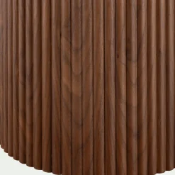 Table de repas ronde en bois - bois foncé (6 places)