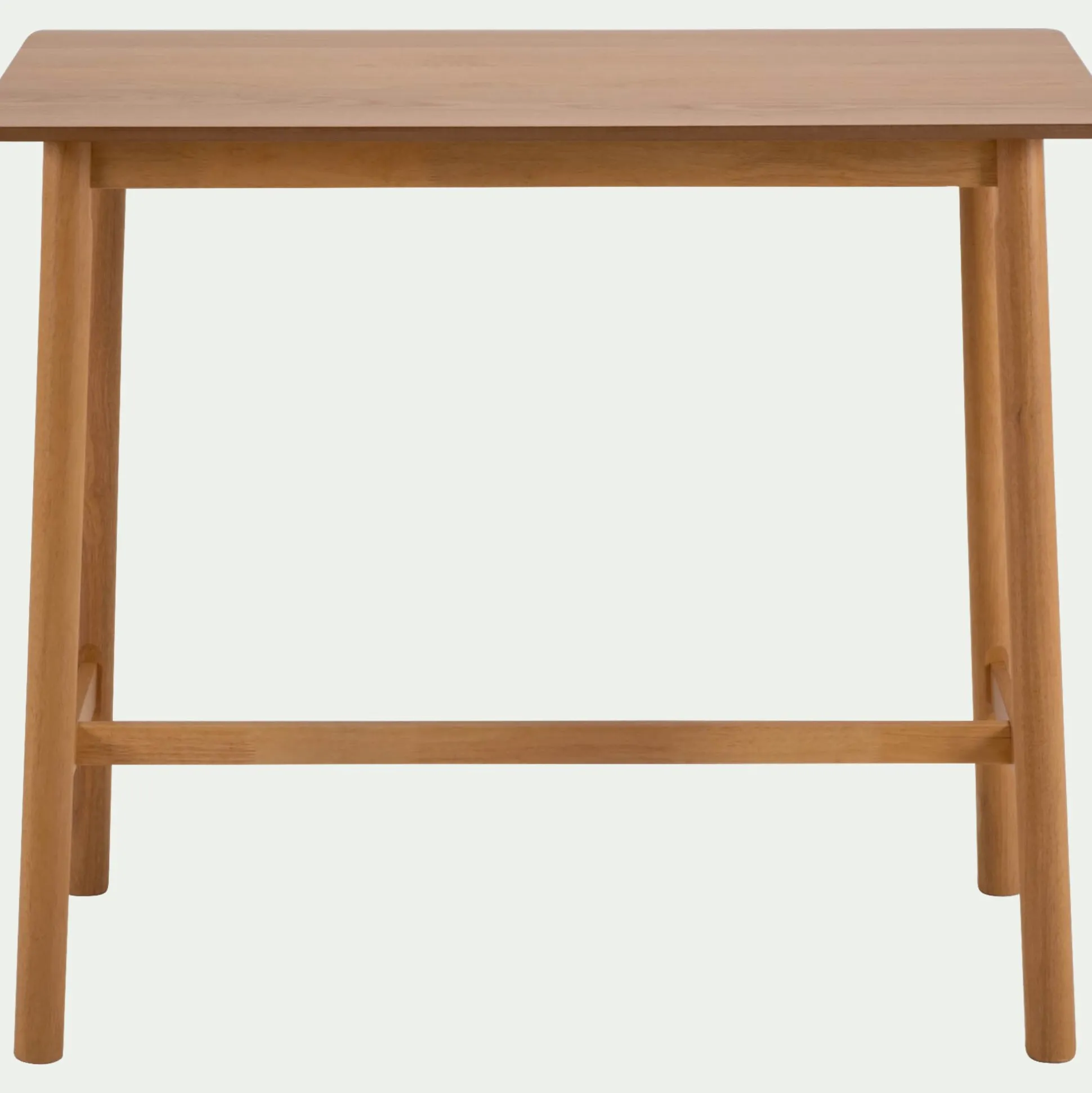 Table haute rectangulaire en chêne et hévéa - bois clair (6 places)