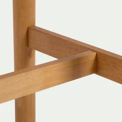 Table haute rectangulaire en chêne et hévéa - bois clair (6 places)