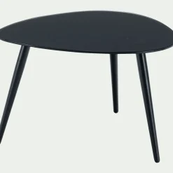 Tables gigognes en verre trempé - noir