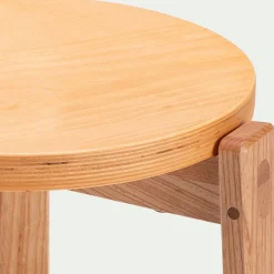 Tabouret bas en bois de frêne H45cm - naturel