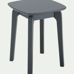 Tabouret bas en bois d'hévéa H45cm - gris restanque