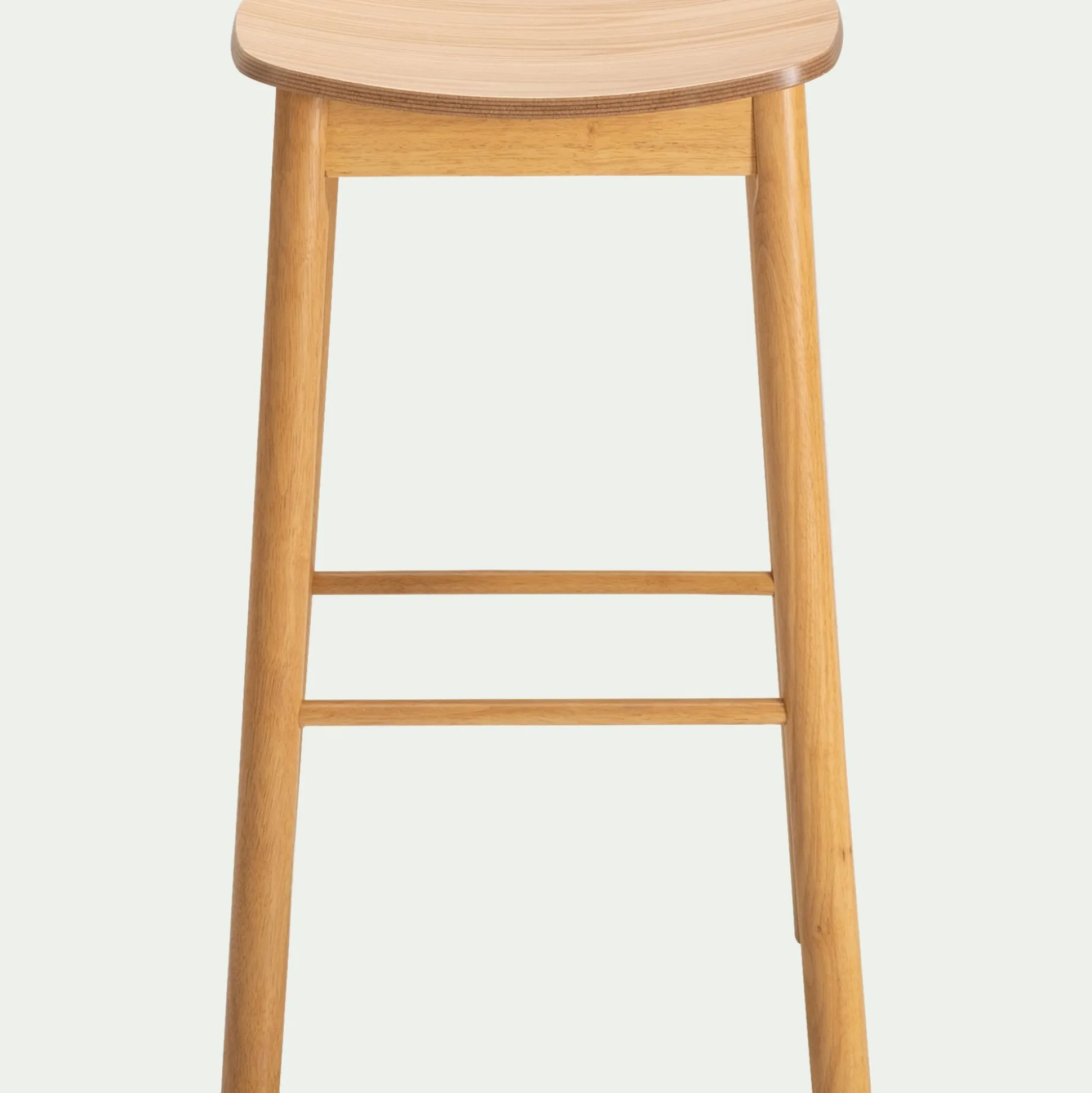Tabouret de bar en chêne et hévéa H77cm - bois clair
