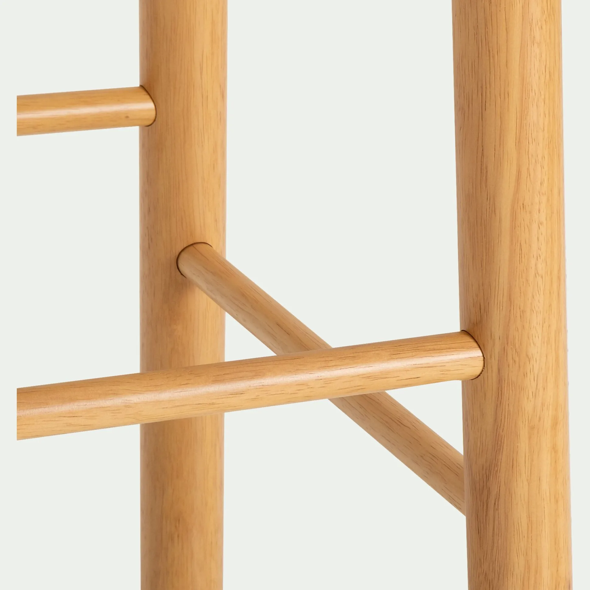 Tabouret de bar en chêne et hévéa H77cm - bois clair