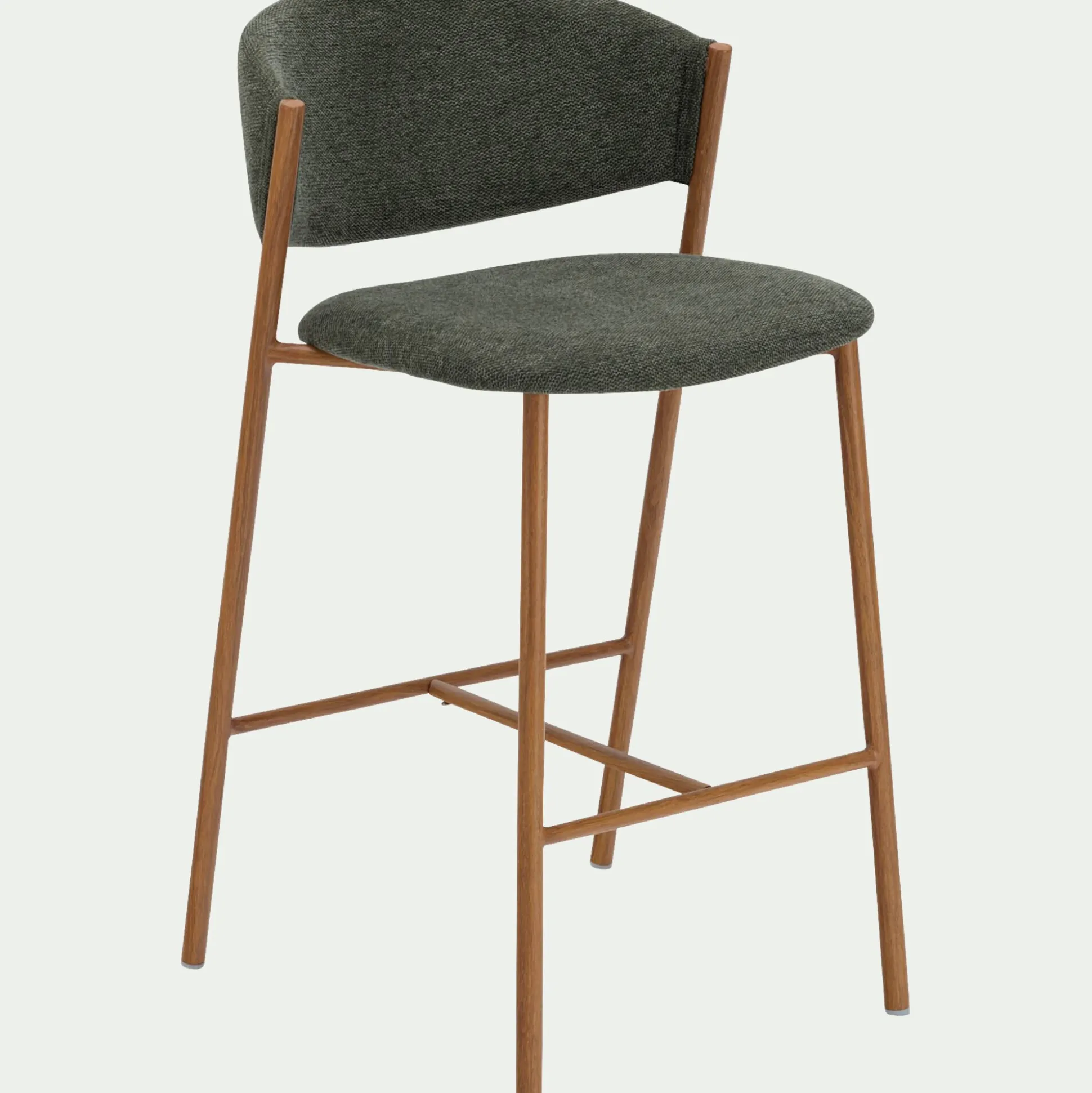 Tabouret haut de repas en tissu H66cm - vert