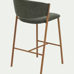 Tabouret haut de repas en tissu H66cm - vert