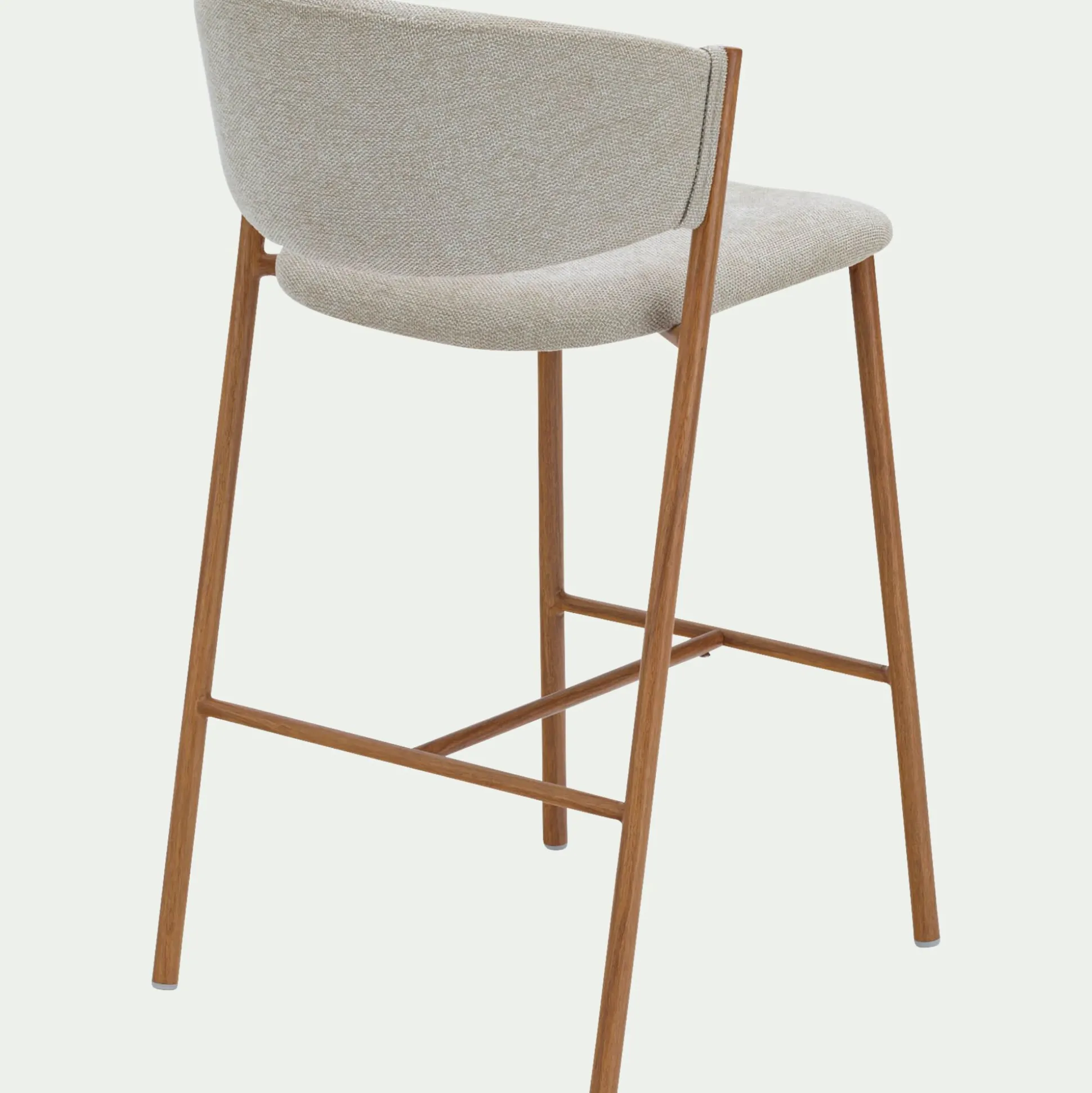 Tabouret haut de repas en tissu H66cm - beige