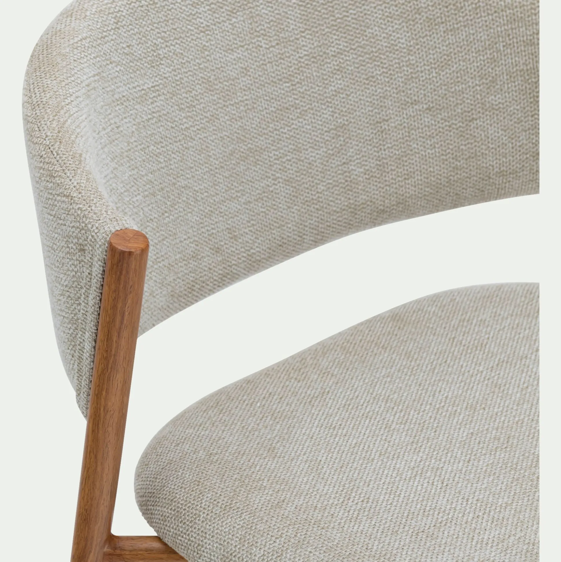 Tabouret haut de repas en tissu H66cm - beige