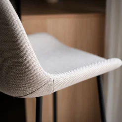 Tabouret haut de repas en tissu H75cm - gris