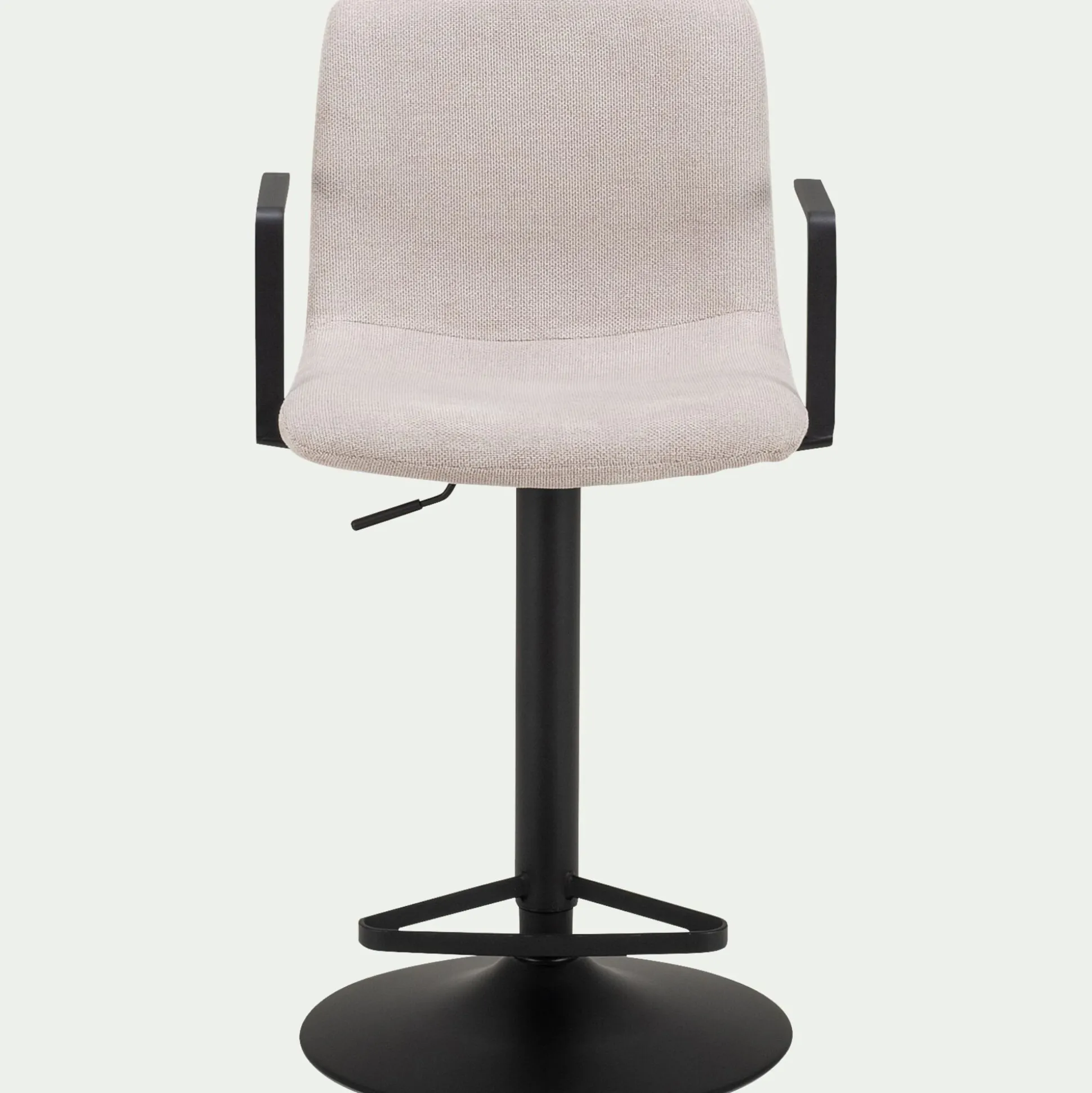 Tabouret haut en tissu H114cm - beige