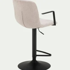 Tabouret haut en tissu H114cm - beige