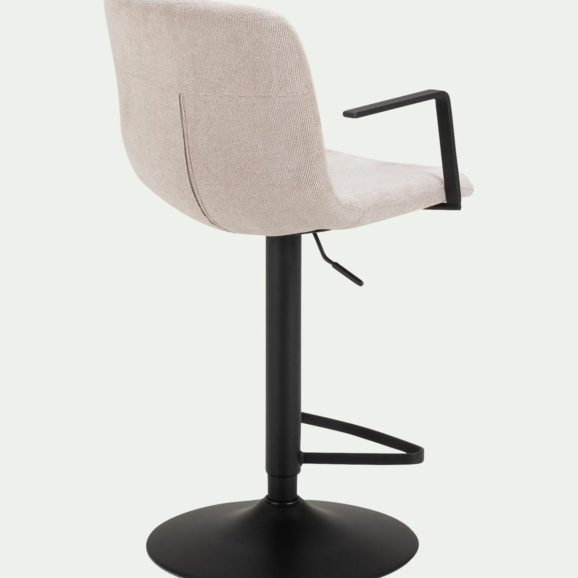 Tabouret haut en tissu H114cm - beige