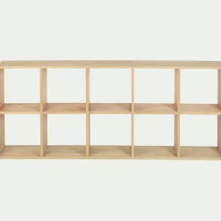 Étagère 10 cases en chêne