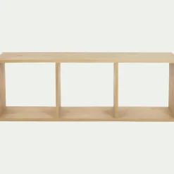 Étagère 3 cases en chêne - bois clair