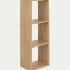 Étagère 3 cases en chêne - bois clair