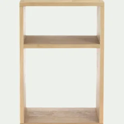 Étagère 2 cases en chêne - bois clair