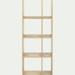 Étagère 8 cases en chêne lamellé - bois clair