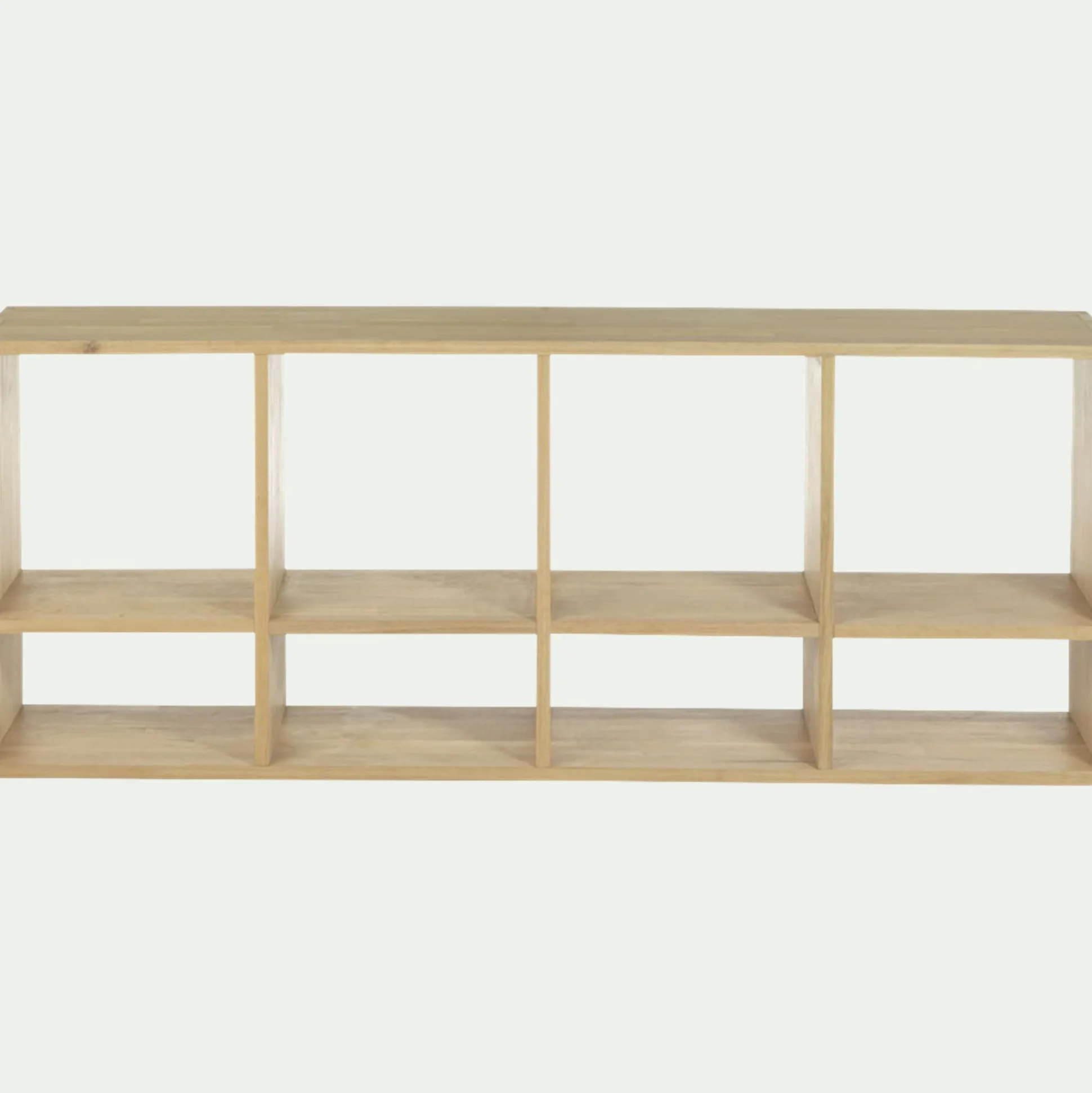 Étagère 8 cases en chêne lamellé - bois clair
