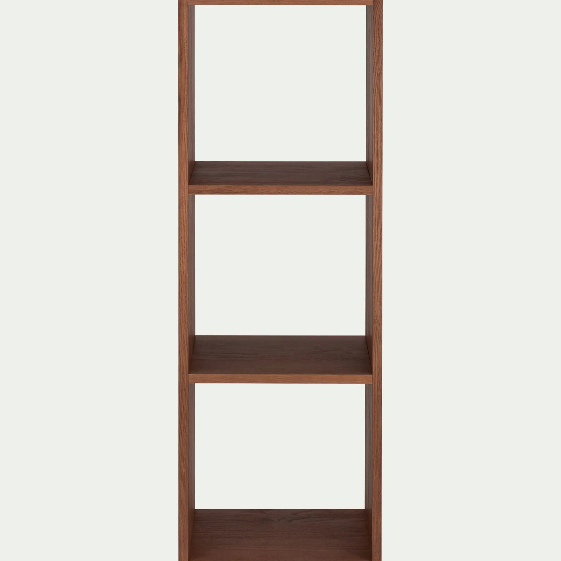 Étagère 3 cases en chêne massif - bois foncé