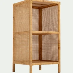 Étagère 2 cases en rotin - naturel