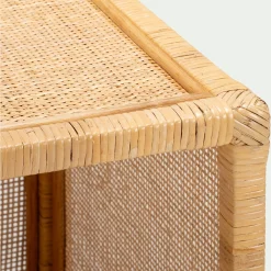 Étagère 2 cases en rotin - naturel