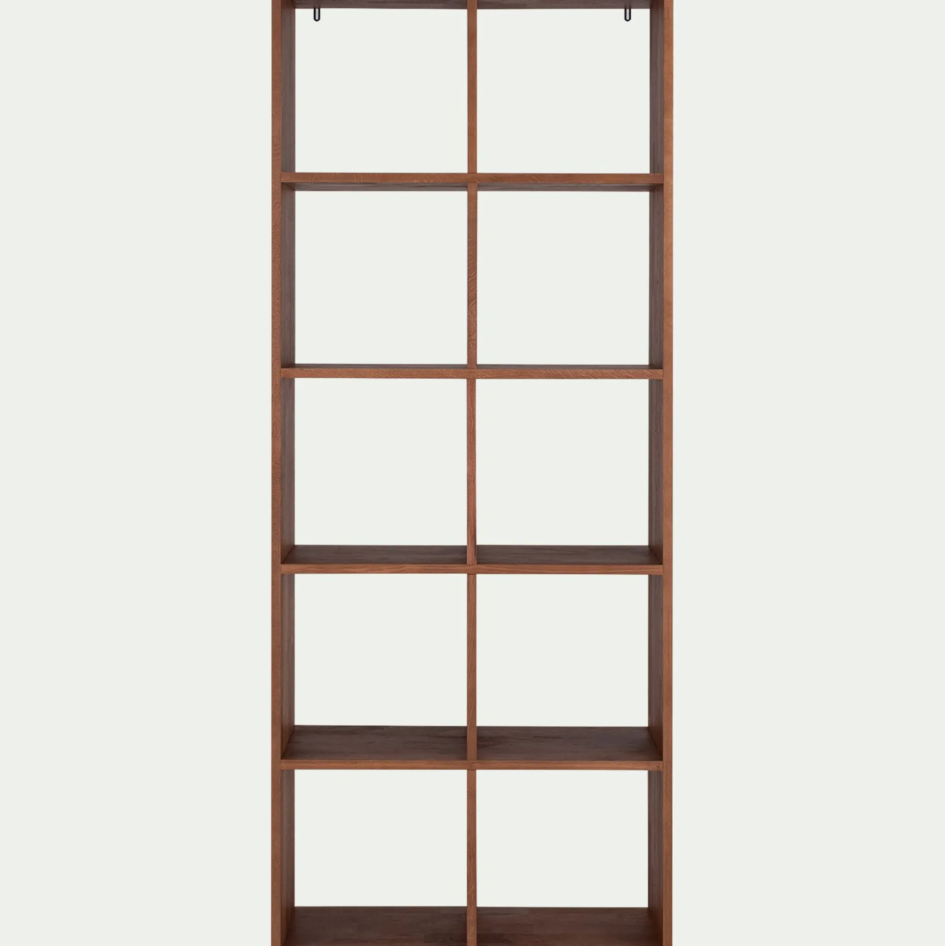 Étagère 10 niches en chêne massif - bois foncé