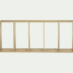 Étagère 5 tablettes en chêne - bois clair