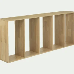 Étagère 5 tablettes en chêne - bois clair