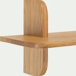 Étagère murale 1 tablette en chêne L80cm - bois clair