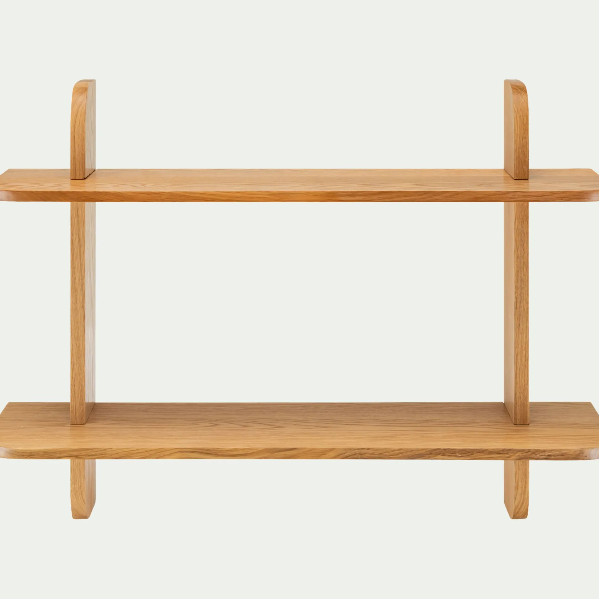 Étagère murale 2 tablettes en chêne L80cm - bois clair