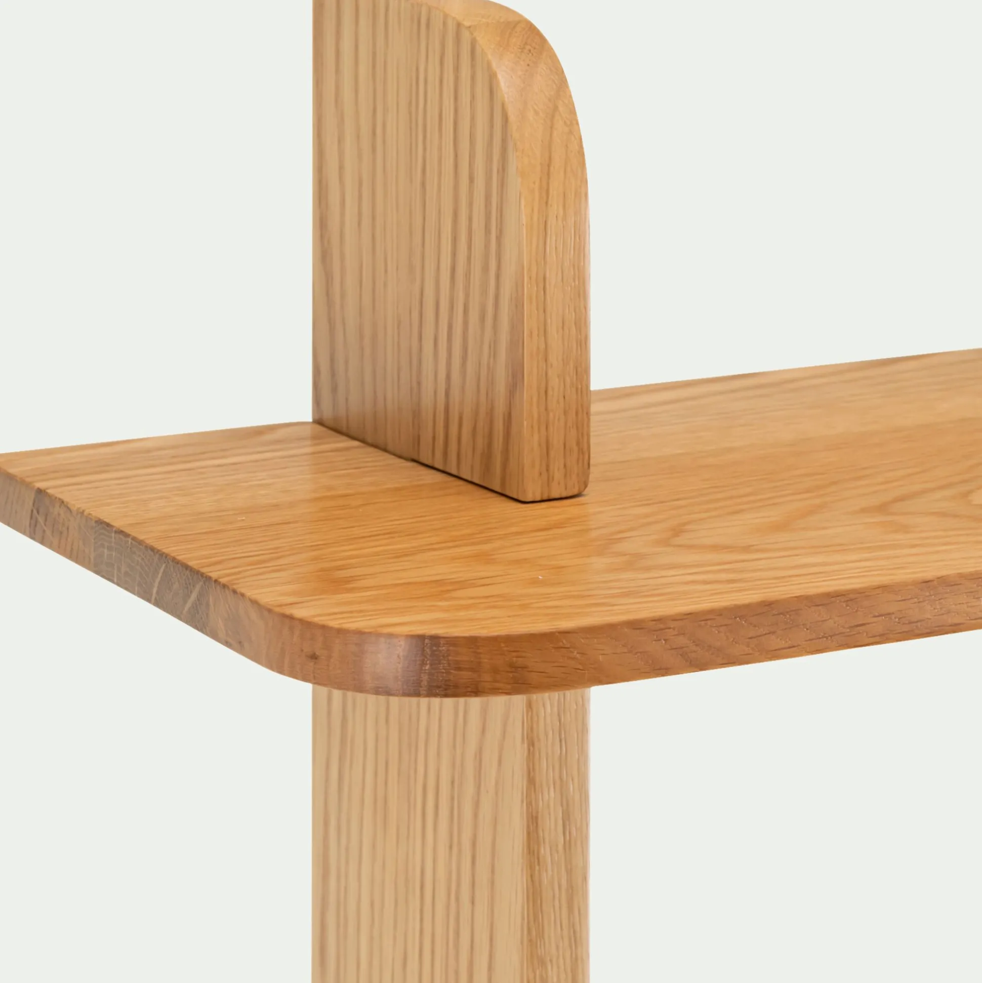 Étagère murale 2 tablettes en chêne L80cm - bois clair