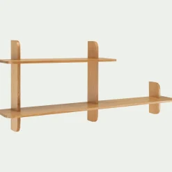 Étagère murale asymétrique en chêne L138cm - bois clair