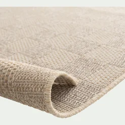 Tapis à motif damier 120x170cm - beige