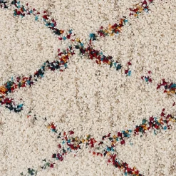 Tapis à motif d'inspiration berbère 160x230cm - blanc