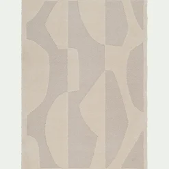 Tapis à motifs abstraits - beige 120x170cm