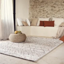 Tapis à motifs berbères 133x190cm - blanc écru