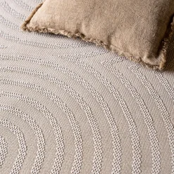 Tapis à motifs circulaires 120x170cm - blanc écru