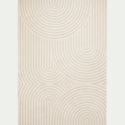 Tapis à motifs circulaires 160x230cm - blanc écru