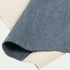 Tapis à motifs en coton - bleu 160x230cm