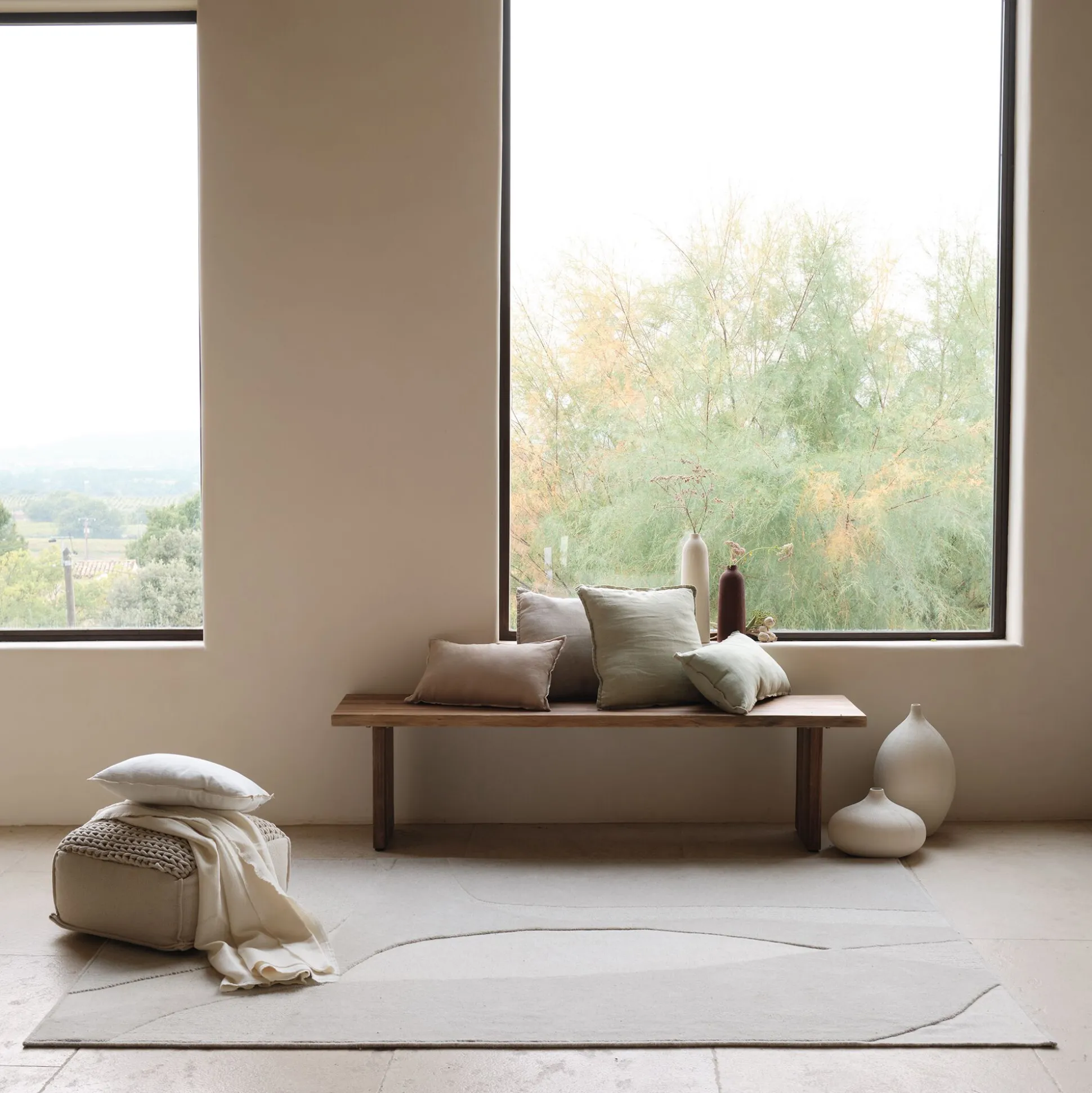 Tapis à motifs organiques 160x230cm - beige