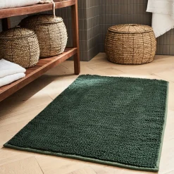 Tapis de bain antidérapant 50x80cm - vert cèdre