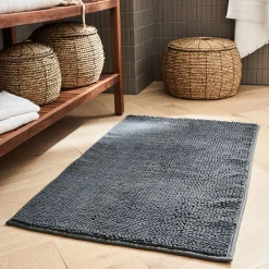 Tapis de bain antidérapant 50x80cm - gris restanque